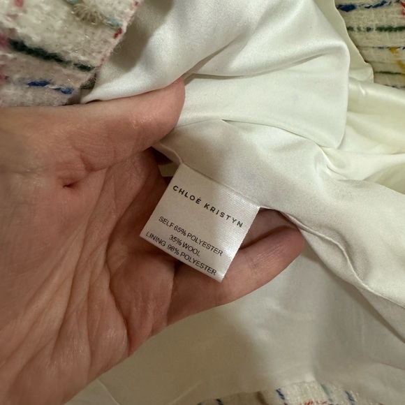 Chloe’ Kristyn White Multi-Tweed Colleen Dress NWT Size 2 Retail $468.00 - Picture 8 of 11